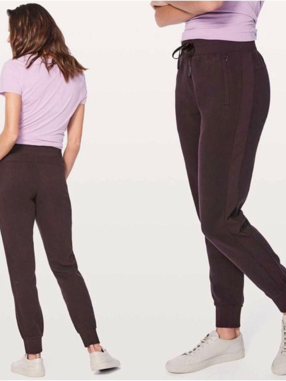 LULULEMON Get Going Jogger Black Cherry Burgundy Sz 8 EUC